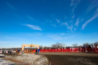 Blue skies greeted Sunday's racers