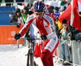 Pawel Szczepaniak took to the front early and escaped late. 2010 U23 Cyclocross World Championships. ? Bart Hazen