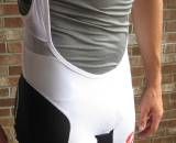 The bib shorts have unusually wide and low-cut bibs, which takes a bit of getting used to.  That being said, you'll forget they are bibs after about 5 minutes in the saddle.
