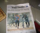 Cyclocross gets front-page coverage on Vail Daily