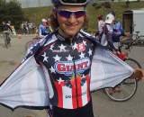 Cal Giant's Cody Kaiser shows off his new National Championship kit. Surf City Finale, Aptos High, 2010 © Cyclocross Magazine