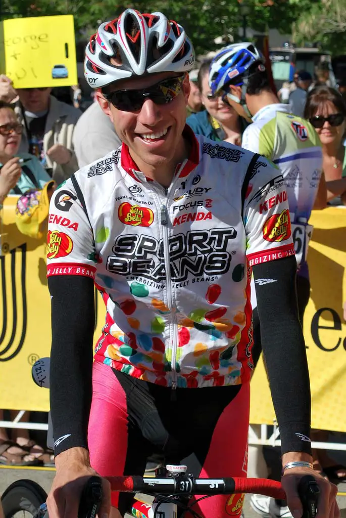 Jeremy Powers is all smiles at Tour of California. Via flickr by smthcriminal29
