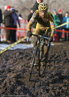 Jonathan Page gives chase at Cyclocross National Championships