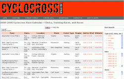 Cyclocross Magazine Race and Clinic Calendar