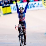 Katie Compton wins the Cyclocross World Cup in Roubaix. © Joe Sales