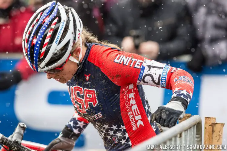 Katie Compton had a rough day in the office to finish 27th. Elite Women - 2015 Cyclocross World Championships © Mike Albright / Cyclocross Magazine