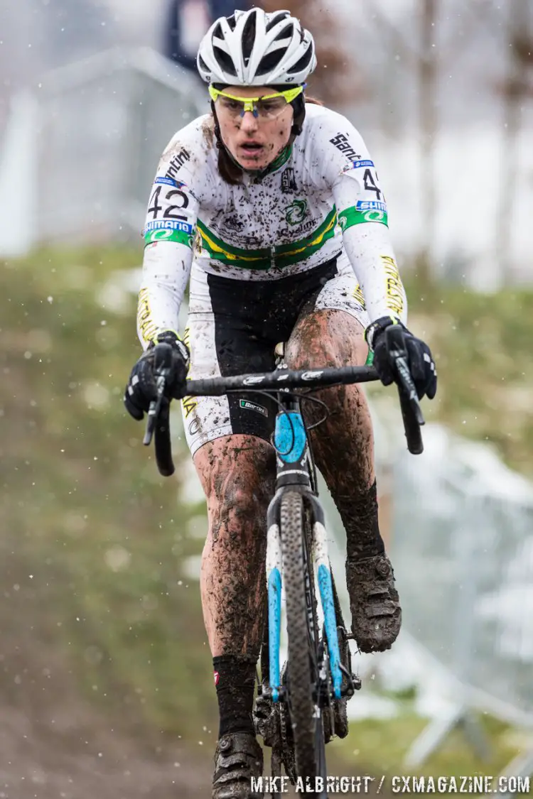 Australia's Lindsay Gorrell didn't get lapped to finish 44th - Elite Women - 2015 Cyclocross World Championships © Mike Albright / Cyclocross Magazine
