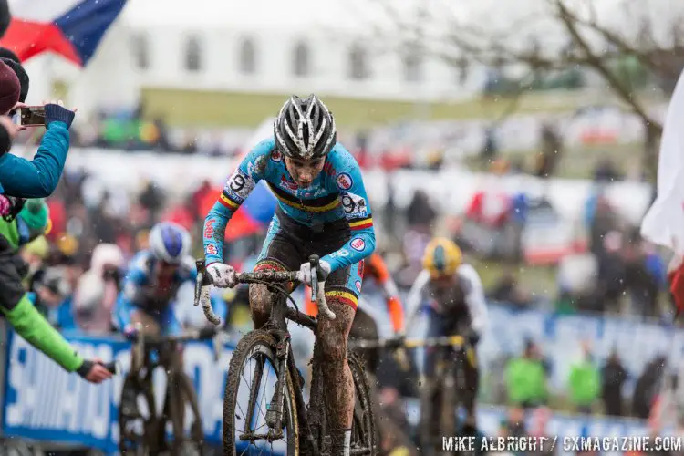 Sanne Cant left Nash, Vos and Harris in her quest to win the rainbow jersey. Elite Women - 2015 Cyclocross World Championships © Mike Albright / Cyclocross Magazine