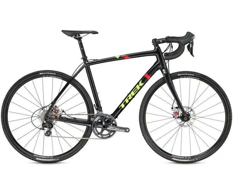 Trek's 2016 Crockett 5 is equipped with Shimano 105 like the Boone, but comes with Avid mechanical disc brakes.. Photo from Trek Bicycles.