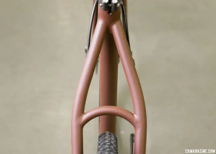 The REPETE Cyclocross Bike’s rear tire clearance is absolutely massive. © Cyclocross Magazine