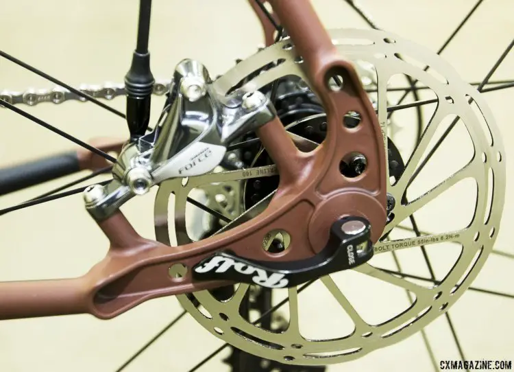 The REPETE Cyclocross Bike opts for disc brakes with quick release. © Cyclocross Magazine