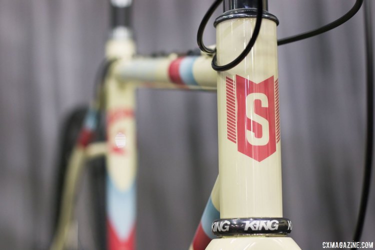 Stinner Frameworks uses a 44mm headtube for stiffness and fork option versatility. © Cyclocross Magazine