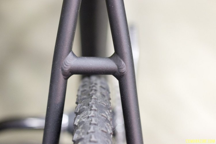 Zen Bike Co.'s 6061 aluminum Cross frameset is hand welded in Portland. NAHBS 2015. © Cyclocross Magazine