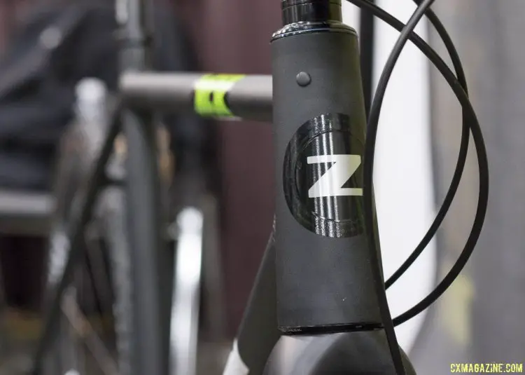 Zen Bike Co.'s Cross bike features a 44mm to 55mm tapered headtube. NAHBS 2015. © Cyclocross Magazine