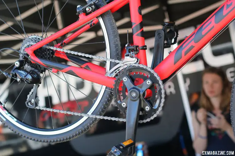 2016 Felt Bicycles cyclocross bike F24x offers 9-speed Sora and a double crankset. © Cyclocross Magazine