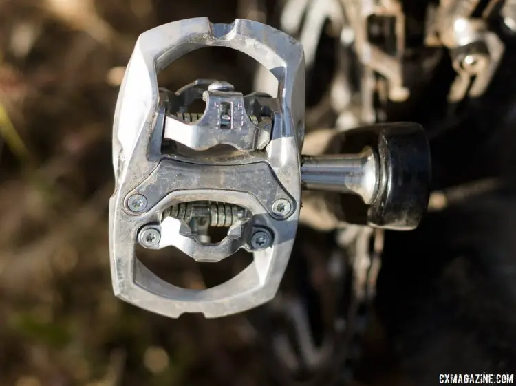 CX newbies, commuters, trail riders and racers with flexy shoes may all appreciate the larger surface of the Issi Trail pedal, but there's a smaller XC pedal option as well. © Cyclocross Magazine