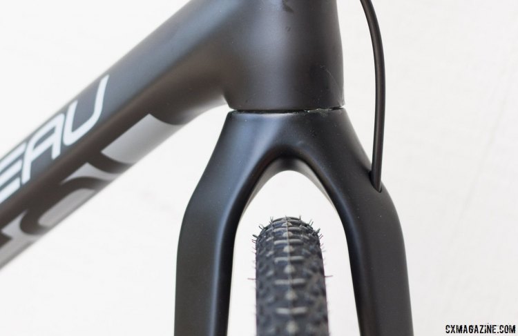 Louis Garneau says the frton fork will fit 40c tires with room to spare. © Cyclocross Magazine