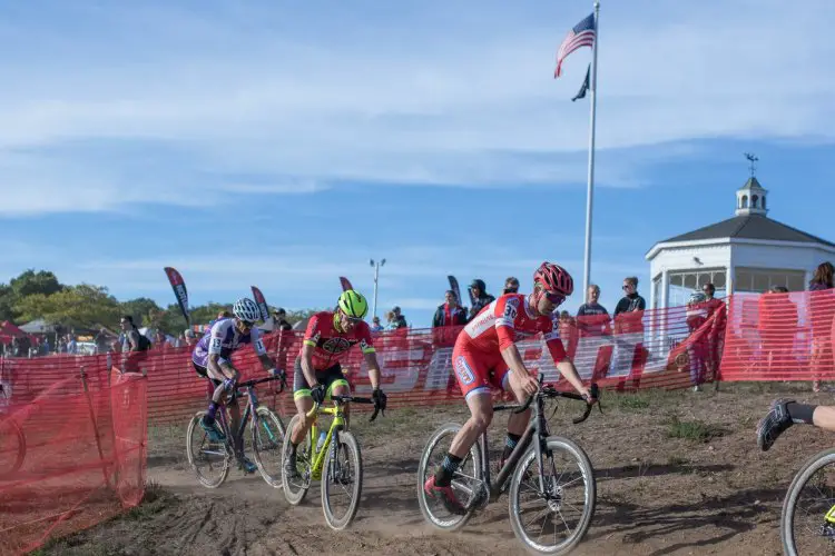 Ortenblad, Gagne, and Berden chase. Photo by Todd Prekaski