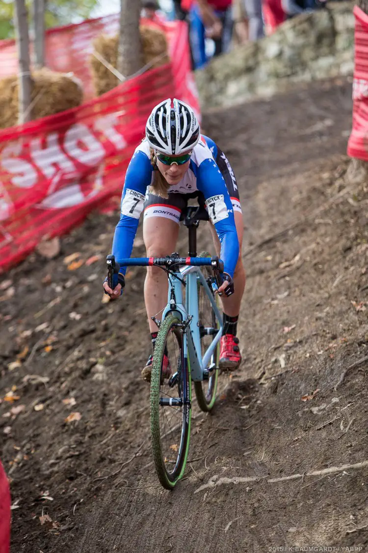 Katie Compton breezed through the course at the Pan-American championships.