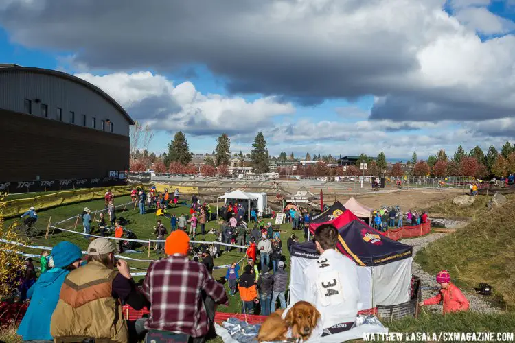 Part of the course travels through "the bowl" a grassy area in front of the Deschutes Brewery. © Matthew Lasala