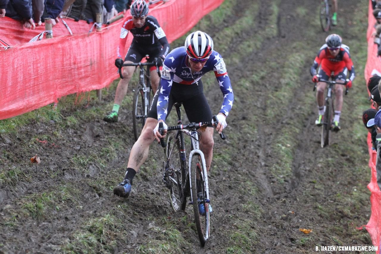 The Namur course kicks Powers from one rut to another. © Bart Hazen