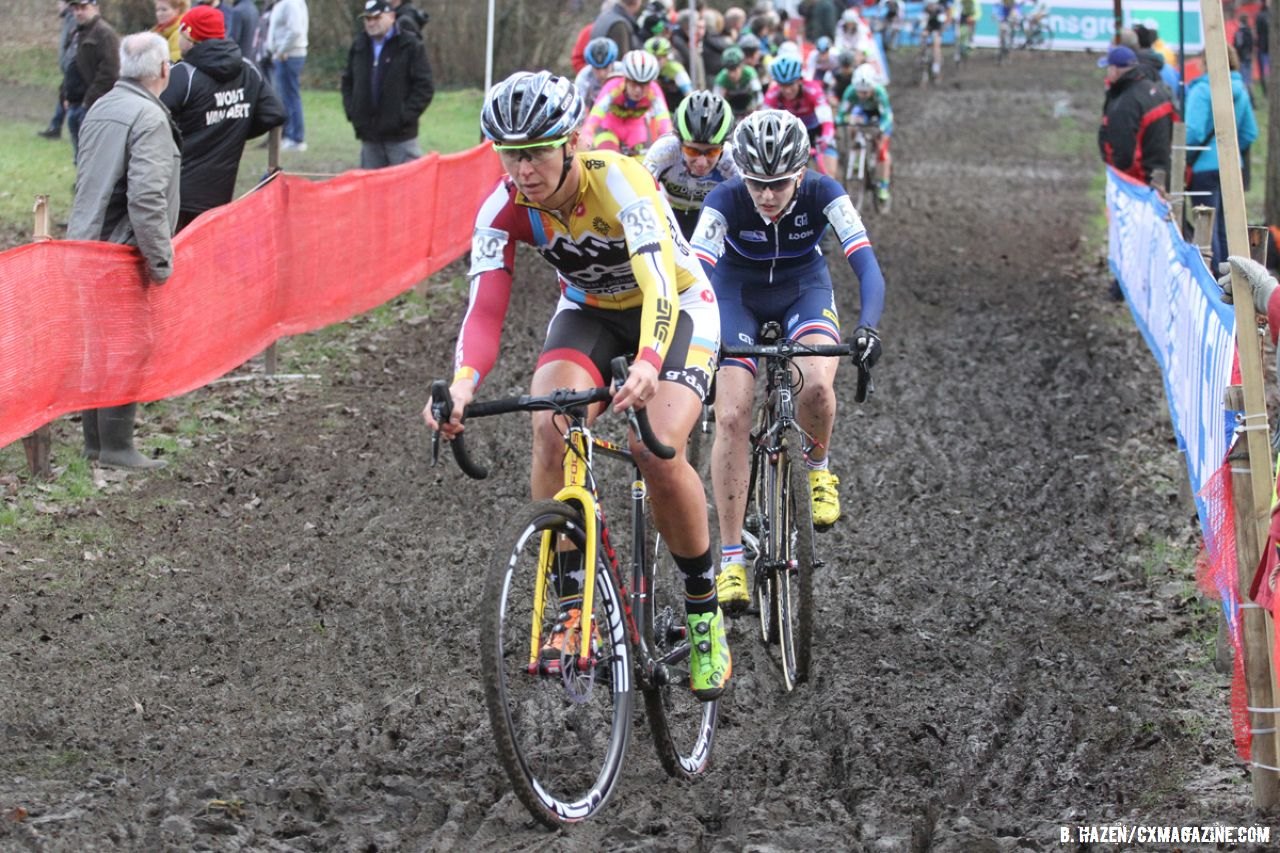 Meredith Miller on course at Namur. © Bart Hazen