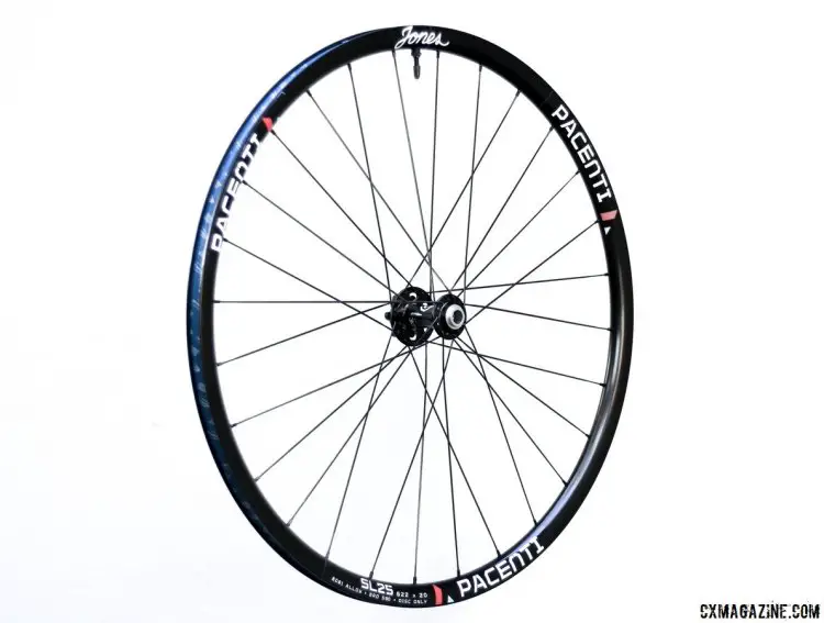 The front wheel weighs 720g with tape and valves, and works well with tighter tubeless cyclocross tires. © Cyclocross Magazine