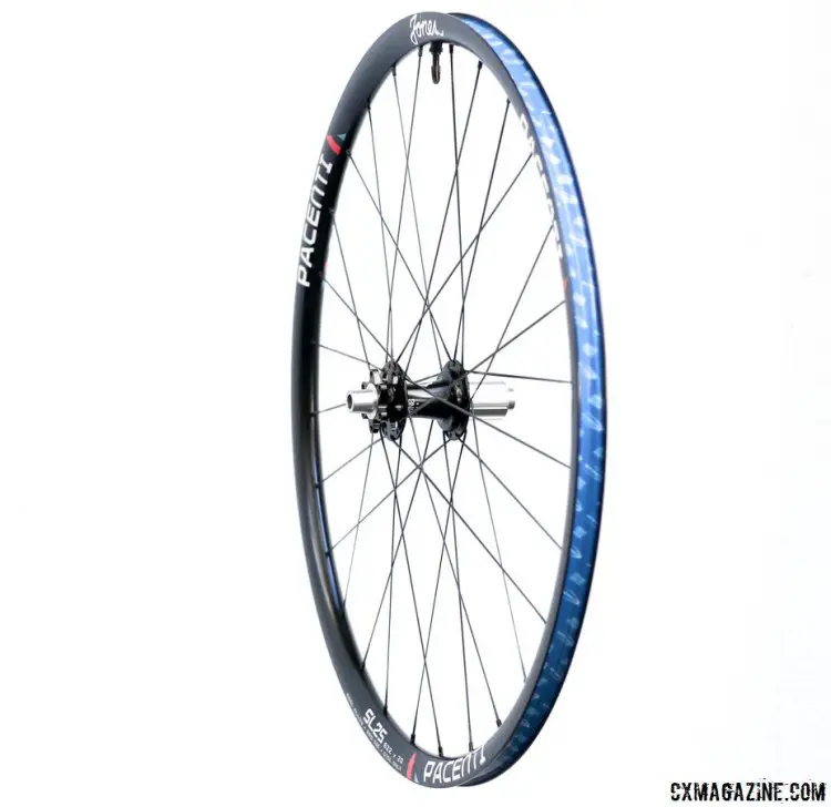860g rear wheel with valves and tapes is nearly as light as many carbon options. © Cyclocross Magazine