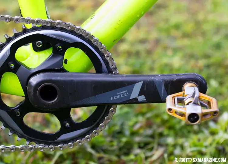 The X-Sync ring is bolted to a SRAM Force 1 crankset. © Cyclocross Magazine