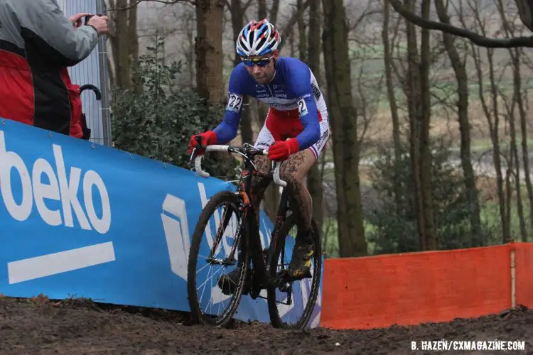 France's Clement Russo who would up third on the day in the Men's U23. 2016 World Cup Hoogerheide. © Bart Hazen