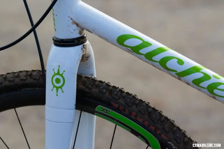 Given the steel frame's svelte tubes, there's pleanty of clearance for mud should such conditions be present. 2016 Cyclocross National Championships. © R. Riott/Cyclocross Magazine