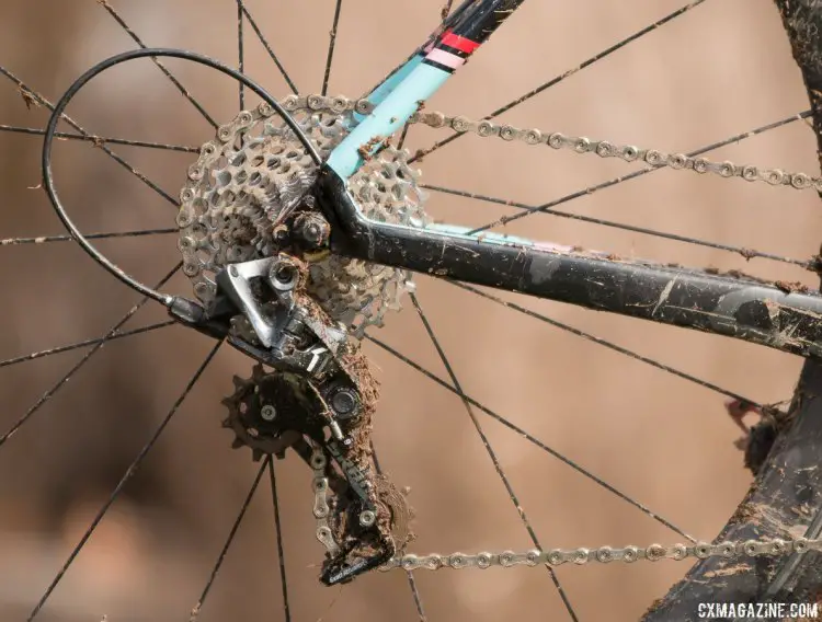 Ellen Noble used a Force 11-32t cassette on her Focus Mares 2016 Cyclocross National Championships bike. © Cyclocross Magazine