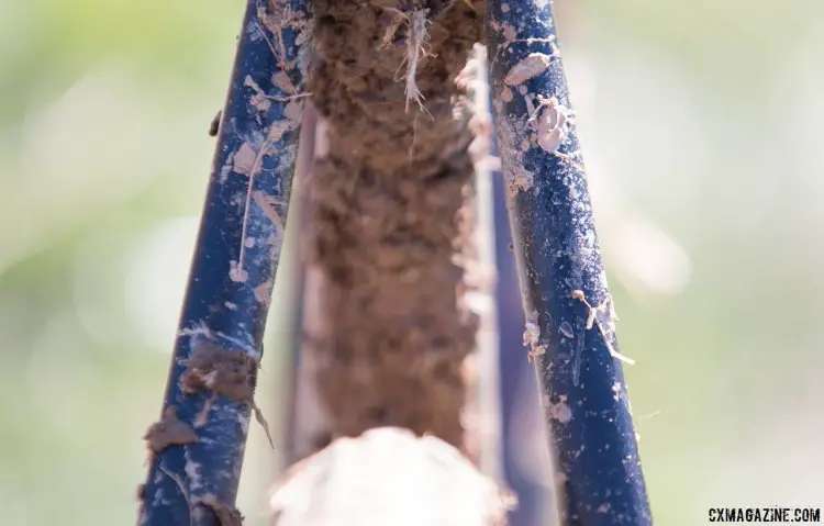 Plenty of mud was kicked up by the Clement PDX tires. 2016 Cyclocross Nationals. © Cyclocross Magazine