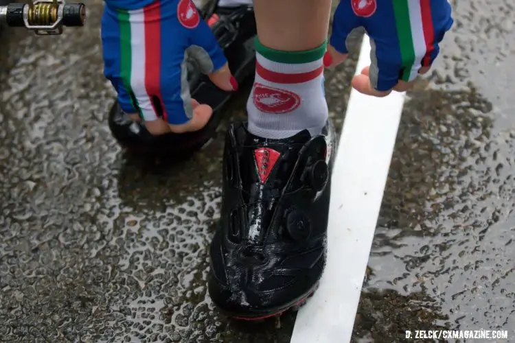 Getting everything just right before the start. U23 Women, 2016 Cyclocross World Championships. © Danny Zelck / Cyclocross Magazine