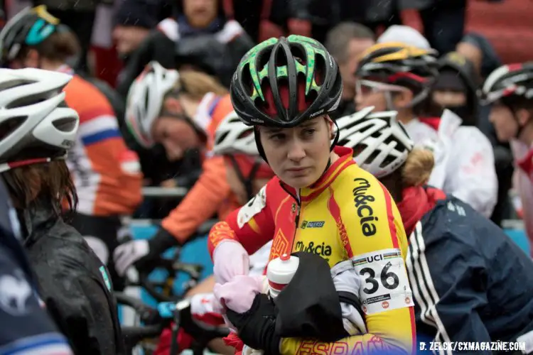 Alicia Blanco Gonzalez of Spain at the start. U23 Women, 2016 Cyclocross World Championships. © Danny Zelck / Cyclocross Magazine