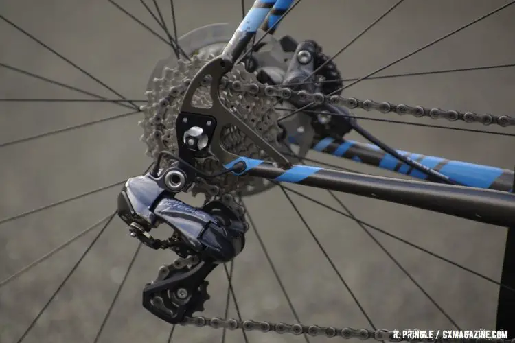 Clean wire routing for the Shimano Ultegra Di2 system Dyck runs. 2016 Cyclocross World Championships. © Regan Pringle / Cyclocross Magazine