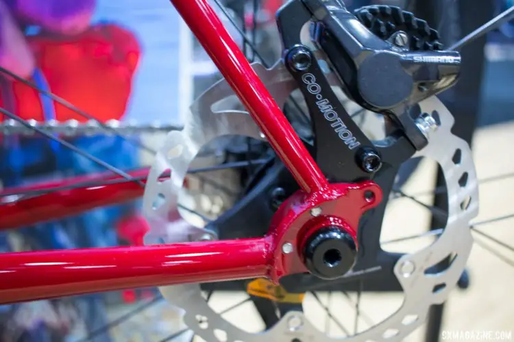 Co-Motion manufactures almost every frame fitting, including dropouts and brake mounts. NAHBS 2016. © Cyclocross Magazine