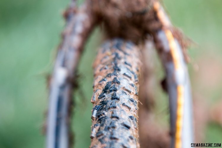 Hecht ran Clement's PDX tubulars at Nationals. 2016 Cyclocross Nationals & Worlds bikes. © Cyclocross Magazine