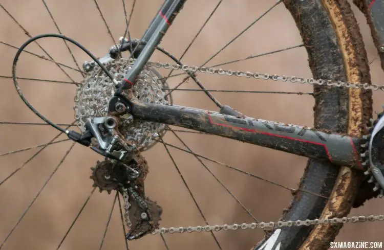 Out back it's a SRAM Force 1 rear derailleur. © Cyclocross Magazine