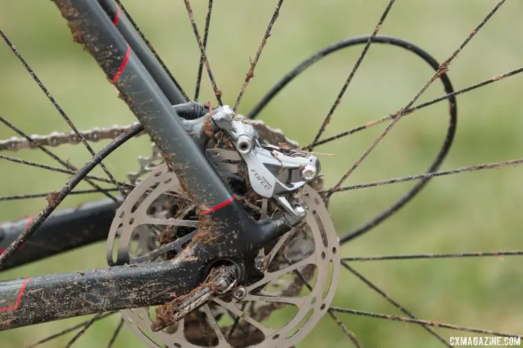 Oretenblad stops on SRAM Force hydraulics front and rear. © Cyclocross Magazine