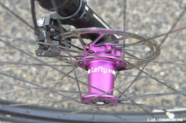 Cannondale's Lefty-specific hub. © Clifford Lee / Cyclocross Magazine