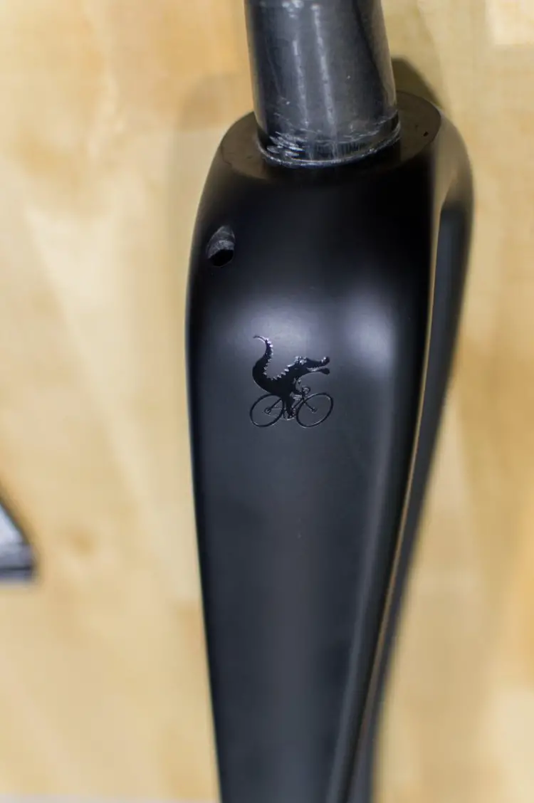 Moots showed off this pre-production carbon road disc fork that they've been working on. NAHBS 2016. © Clifford Lee / Cyclocross Magazine