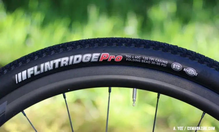 Kendra's Flintride Pro gravel tire. © Andrew Yee / Cyclocross Magazine