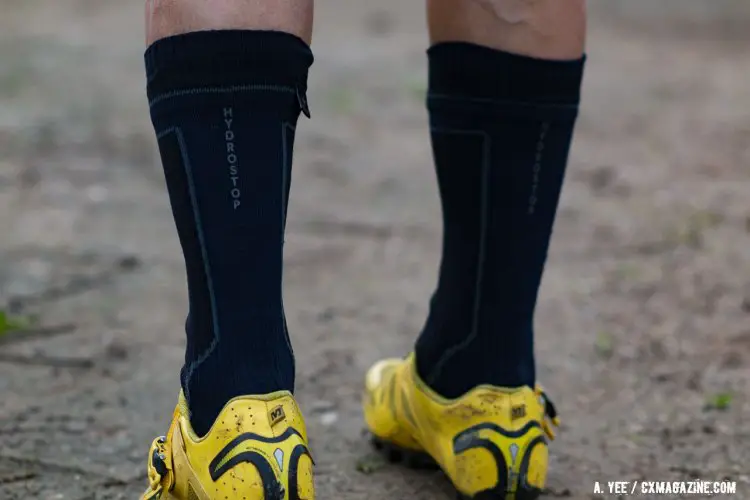SealSkinz waterproof socks are great for those that ride in the rain in shorts. © Cyclocross Magazine