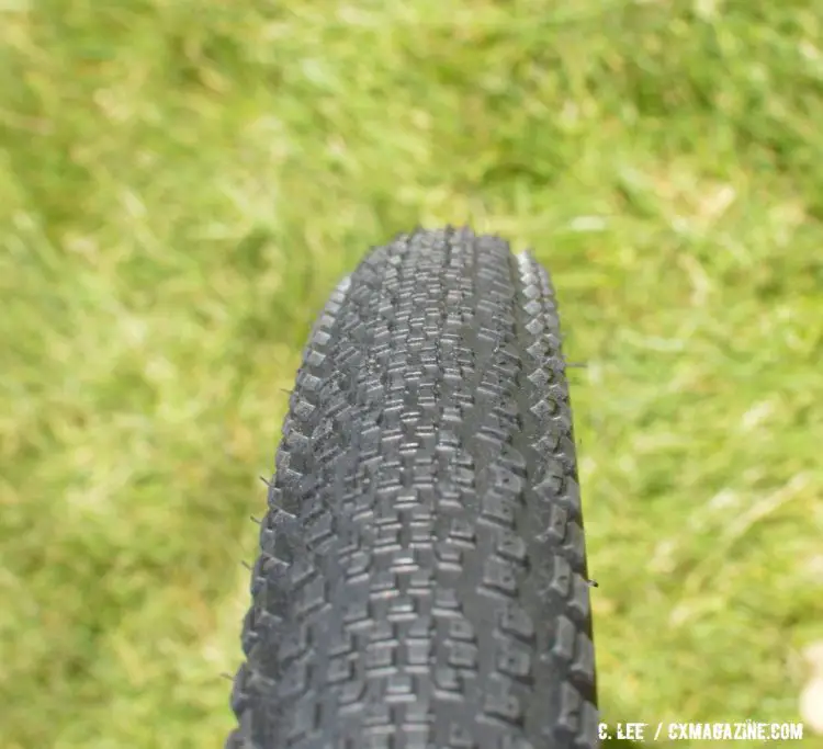 The tread on the 45c WTB Riddler gravel tire. © Clifford Lee / Cyclocross Magazine