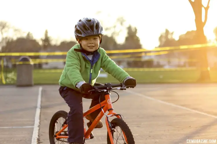 Most kids will be all smiles riding a Cleary Bikes 16