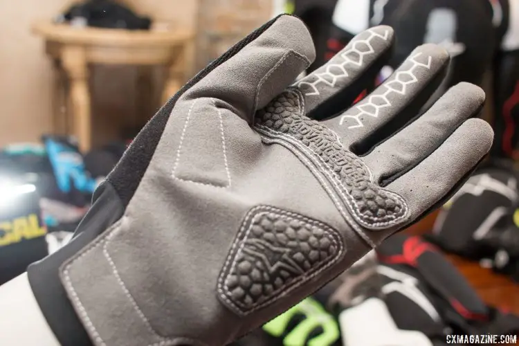 Gloves are often an overlooked area for both protection and control, and Alpinestars offers gloves with strategic padding that might equate to a few lower psi in your tire. Press Camp 2016. © Cyclocross Magazine