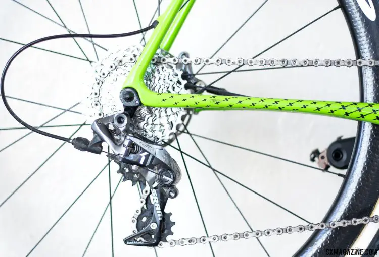 2017 Cannondale SuperX Team Cyclocross bike relies on Force 1 DoubleTap shifters, brakes and X-Horizon derailleur. © Cyclocross Magazine