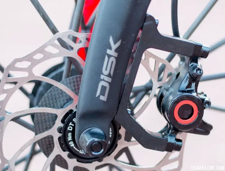 Rotor's Uno group features Magura's MT8 mineral oil-based hydraulic disc brakes. © Cyclocross Magazine