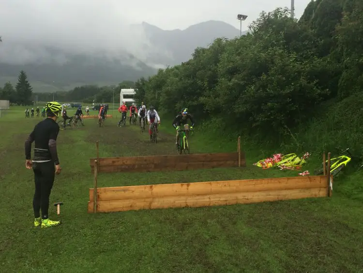 Working on hops. UCI CX Training Camp 5.0. Photo courtesy Geoff Proctor. 